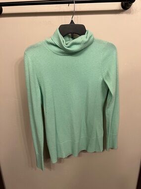 J. Crew Light Blue Cashmere Turtleneck